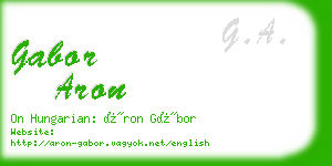 gabor aron business card